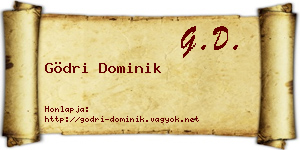 Gödri Dominik névjegykártya